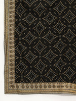 Thumbnail for Ode by House of Pataudi Women Black Bandhani Pleated Kurta with Trousers & With Dupatta - Distacart