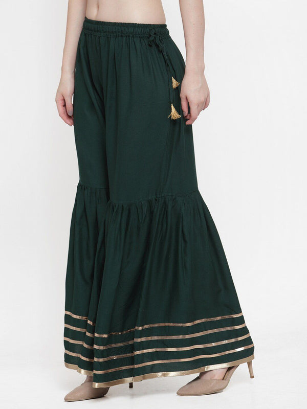 TAG 7 Women Flared Ethnic Palazzos