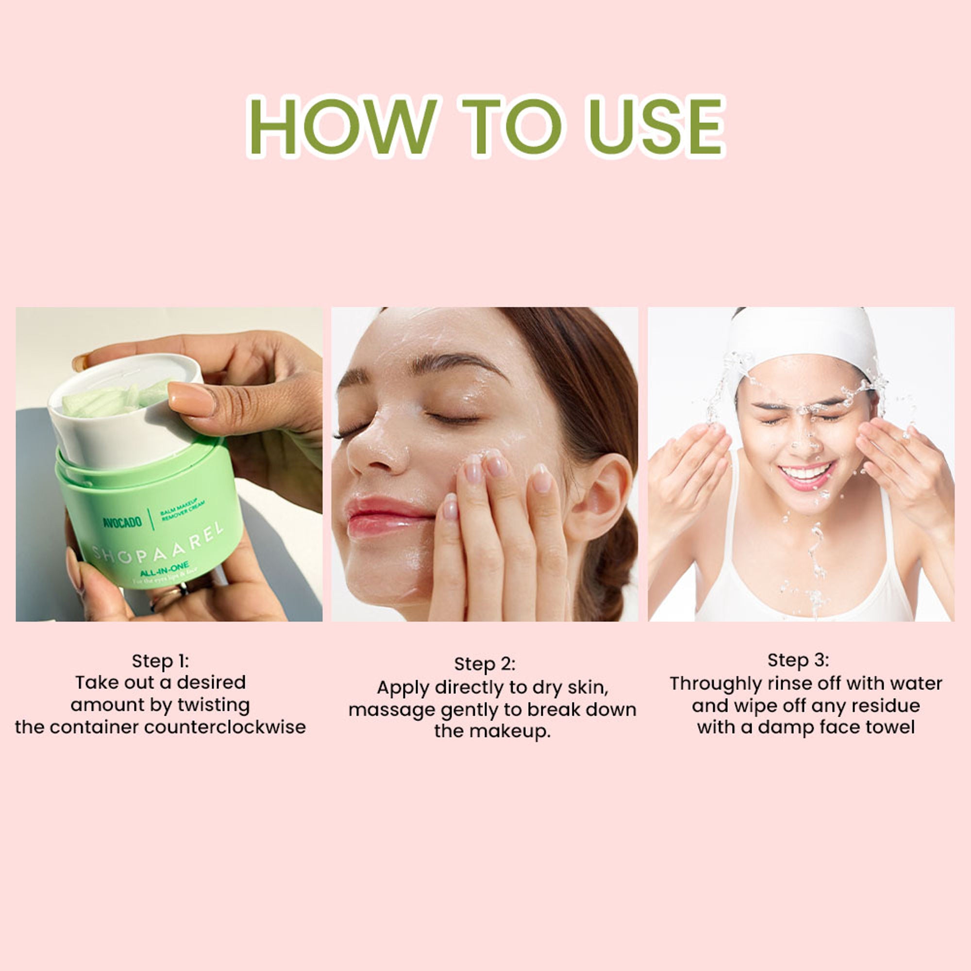 Shopaarel All-In-One Balm Make Up Remover Cream - Rose - Distacart