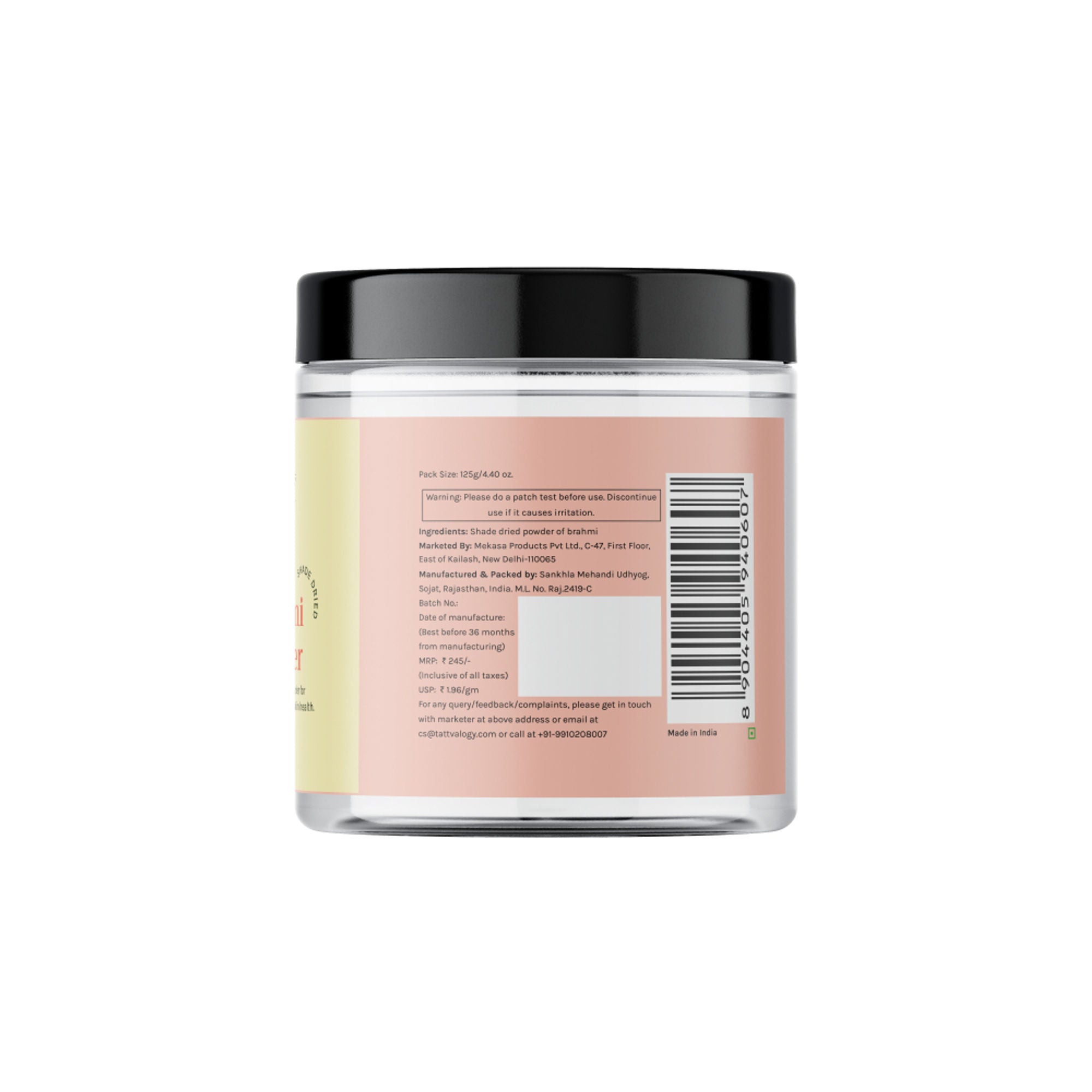 Tattvalogy Brahmi Powder -Brahmi Leaves, Conditions Hair, Adds Shine & Promotes Silky, Healthy Hair - Distacart