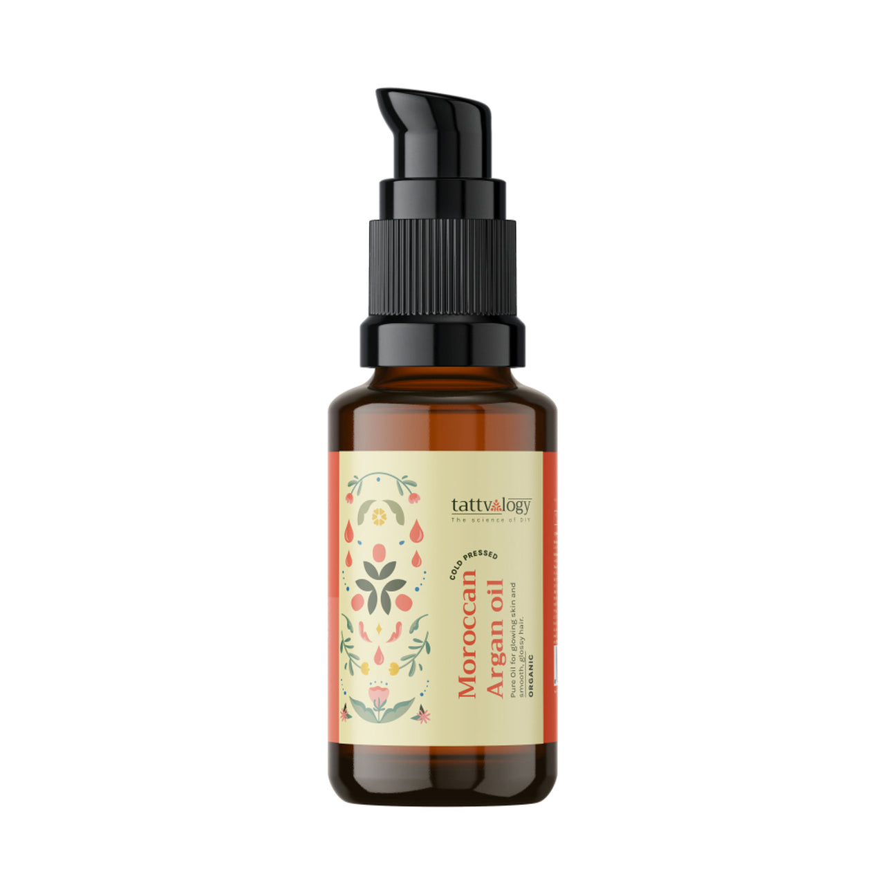 Tattvalogy Organic Moroccan Argan Oil - Vitamin-E Rich, Antioxidant, Tames Frizz for Smooth Hair