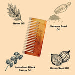 Thumbnail for Tattvalogy Raw Neem Comb-Wide toothed, Boosts Blood Circulation, Hair Growth & Reduces Scalp Issues - Distacart