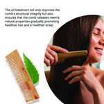 Thumbnail for Tattvalogy Raw Neem Comb-Double toothed, Boosts Blood Circulation,Hair Growth & Reduces Scalp Issues - Distacart