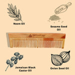 Thumbnail for Tattvalogy Raw Neem Comb-Double toothed, Boosts Blood Circulation,Hair Growth & Reduces Scalp Issues - Distacart