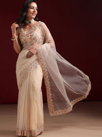 Thumbnail for kasee Embellished Embroidered Net Saree