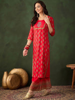 Thumbnail for Sangria Printed Kurta With Palazzo