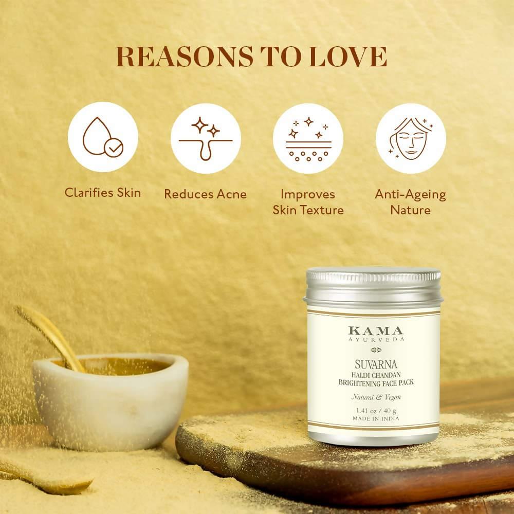 Kama Ayurveda Suvarna Haldi Chandan Brightening Face Pack - Distacart