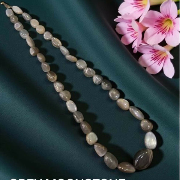 Joban Fashion Women Grey Gemstone Necklaces, Grey Moonstone Graduated - Distacart