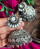 Tehzeeb Creations Women's Silver Colour Oxidised Earrings With Mirror Work - Distacart