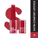 Thumbnail for Swiss Beauty Satin Comfort Smooth Glide, Highly Pigmented , Ultra Hydrating Lipstick - 17 Red Dahlia