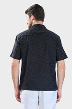 Thumbnail for Xkind Black Embroidered Relaxed Fit Shirt
