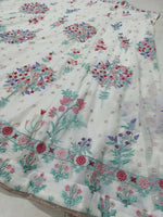 Thumbnail for Jyoti Fashion Cream Thread Embroidery Georgette Designer Lehenga Choli with Dupatta - Distacart