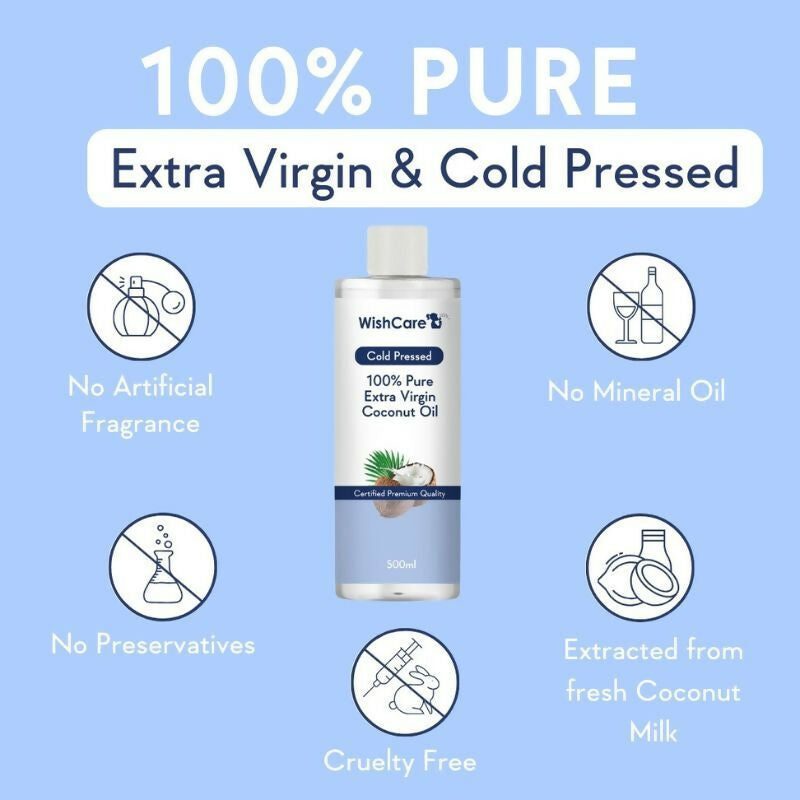 Wishcare Cold Pressed Extra-Virgin Coconut Oil & Castor Oil Combo - Distacart