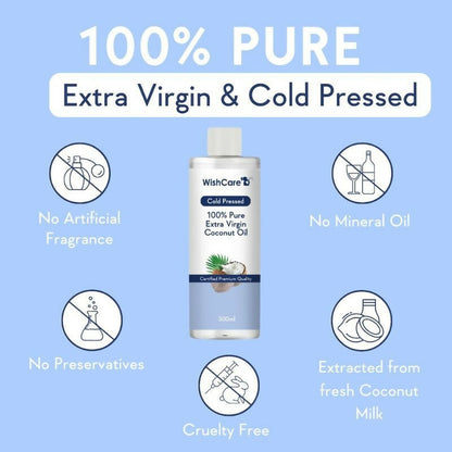 Wishcare Cold Pressed Extra-Virgin Coconut Oil & Castor Oil Combo - Distacart