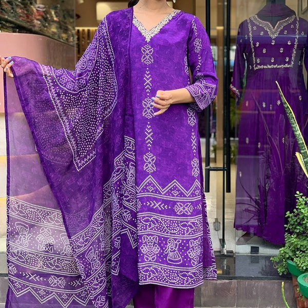 Vellora Crepe Purple Daily Wear Embroidery Work Readymade Straight Suit - Distacart