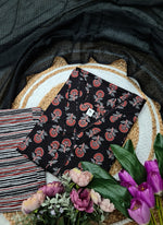 Thumbnail for Vellora Cotton Black Daily Wear Printed Readymade Suit
