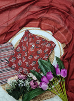 Thumbnail for Vellora Cotton Red Daily Wear Printed Readymade Suit