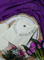 Thumbnail for Vellora Viscose Rayon White Daily Wear Embroidery Work Readymade Straight Suit