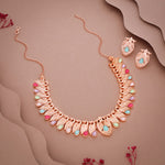 Thumbnail for Tehzeeb Creations Rose Gold Baby Multi Necklace With Pair Of Earrings - Distacart