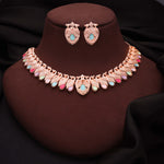 Thumbnail for Tehzeeb Creations Rose Gold Baby Multi Necklace With Pair Of Earrings - Distacart