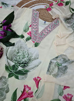 Thumbnail for Vellora Georgette White Casual Wear Embroidery Work Readymade Suit