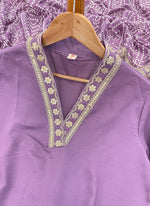 Thumbnail for Vellora Viscose Silk Lavender Casual Wear Bandhani Print Readymade Suit