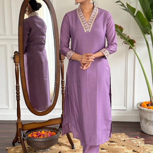 Vellora Viscose Silk Lavender Casual Wear Bandhani Print Readymade Suit - Distacart