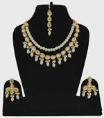 Thumbnail for Joban Fashion Hand Made High Quality Gold Plated Base Metal Alloy Kundan Stone Studded Kundan Jewellery Set - Distacart