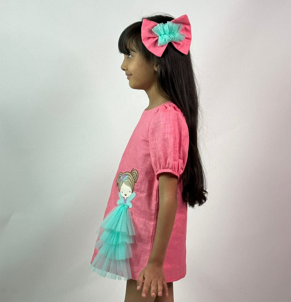ArthLife Coral Pink Doll A-Line Dress - Distacart
