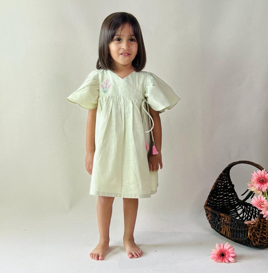 ArthLife Pale Green Angrakha Dress - Distacart