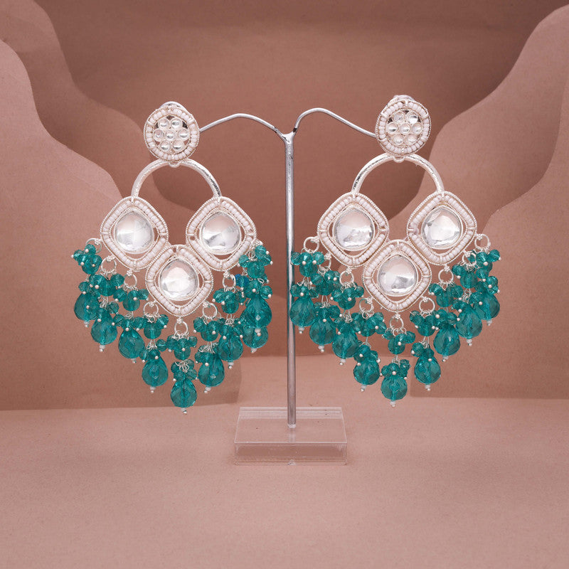 Tehzeeb Creations Gold Polish Green Colour Earrings - Distacart