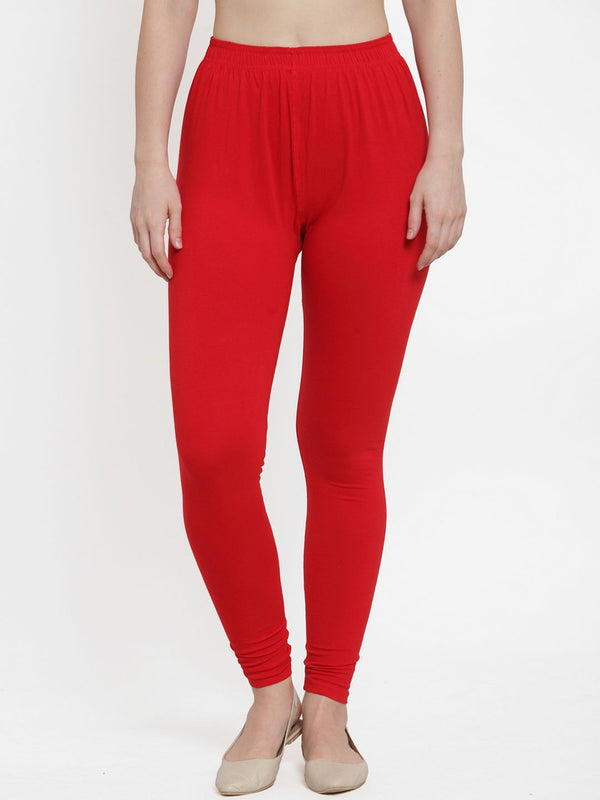 TAG 7 Women Pack Of 2 Solid Churidar-Length Leggings - Distacart