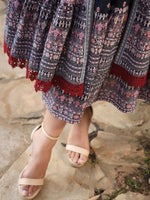 Thumbnail for Juniper Women's Juniper Women's Lavender Cambric Printed With Embroidery Flared Dress - Distacart