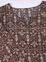Thumbnail for Ode by House of Pataudi Floral Printed Regular Pure Cotton Kurta with Trousers & Dupatta - Distacart