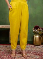 Thumbnail for Vellora Cotton Blend Lime Green Casual Wear Embroidery Work Readymade Salwar Suit