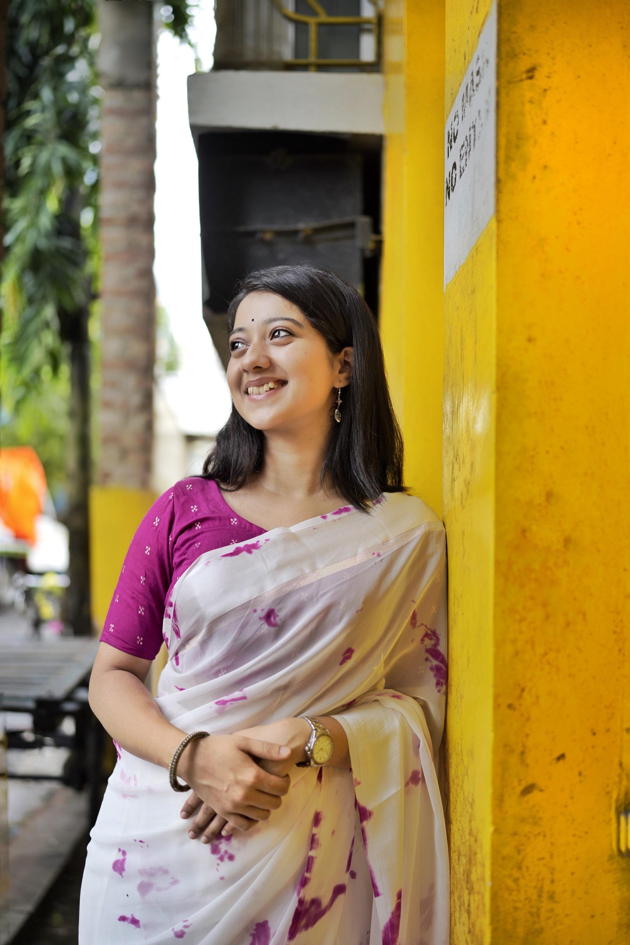 Rani Poly Georgette Tie and Dye Saree with Unstitched Blouse - Hiral Fashion - Distacart