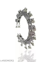 Thumbnail for Tehzeeb Creations Women's Silver Colour Oxidised Bangles