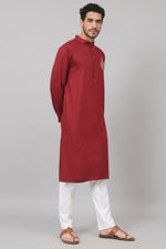 Thumbnail for Cotton Kurta With Motif Embroidery by Hilo Design
