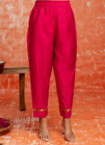 Thumbnail for Vellora Viscose Red Casual Wear Embroidery Work Readymade Salwar Suit