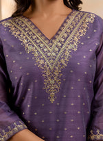 Thumbnail for Vellora Chanderi Silk Pink Party Wear Embroidery Work Readymade Salwar Suit