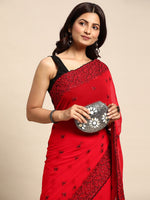 Thumbnail for kasee Floral Pure Chiffon Saree - Distacart