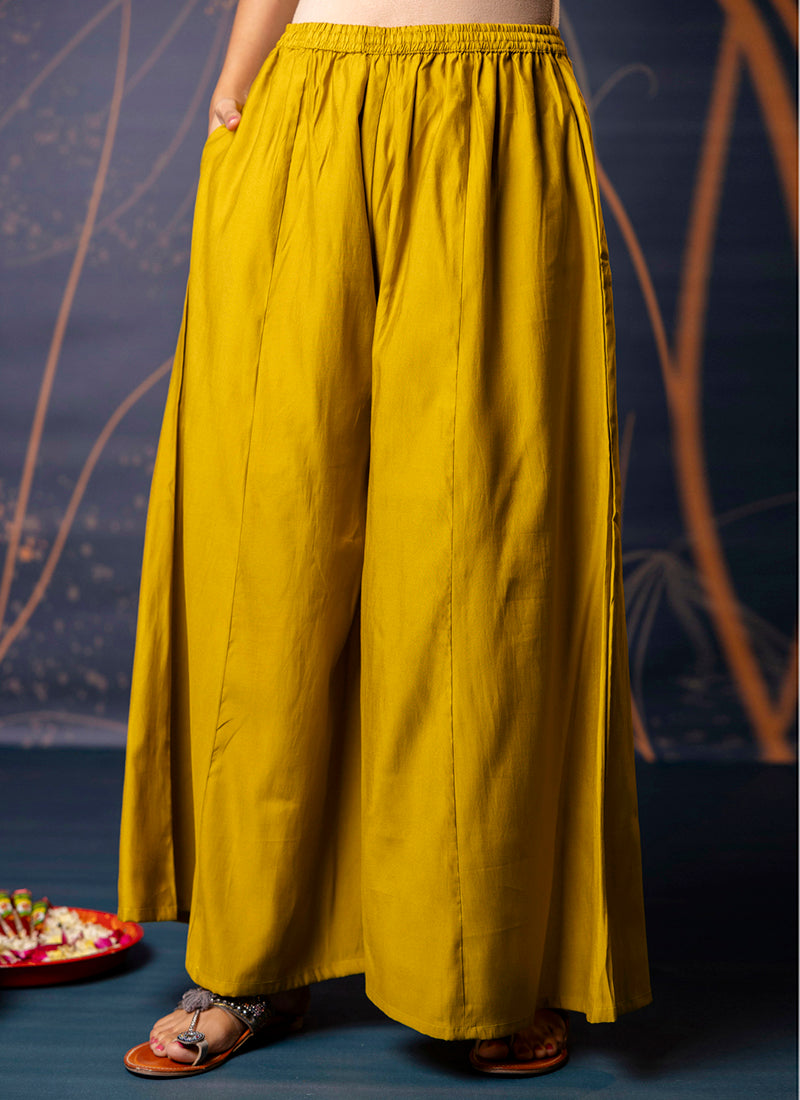 Vellora Silk Blend Mustard Designer Wear Embroidery Work Readymade Anarkali Suit