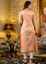 Thumbnail for Vellora Silk Blend Grey Party Wear Embroidery Work Readymade Kurti