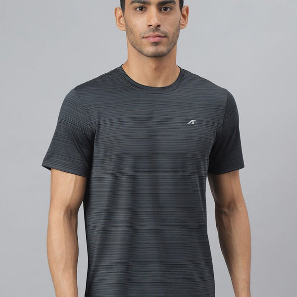 Alcis Striped Slim Fit Anti-Static T-Shirt - Distacart
