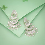 Thumbnail for Tehzeeb Creations Gold Polish Moon Layer Design Earrings - Distacart