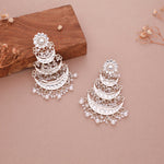 Thumbnail for Tehzeeb Creations Gold Polish Moon Layer Design Earrings - Distacart