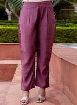 Thumbnail for Vellora Silk Blend Lavender Occasional Wear Embroidery Work Readymade Salwar Suit