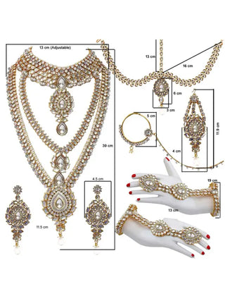 Tehzeeb Creations Traditional Kundan Bridal Set