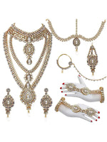 Thumbnail for Tehzeeb Creations Traditional Kundan Bridal Set - Distacart
