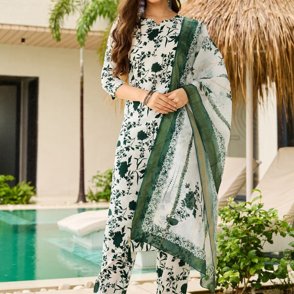 Vellora Green Daily Wear Printed Work Readymade Kurti - Distacart